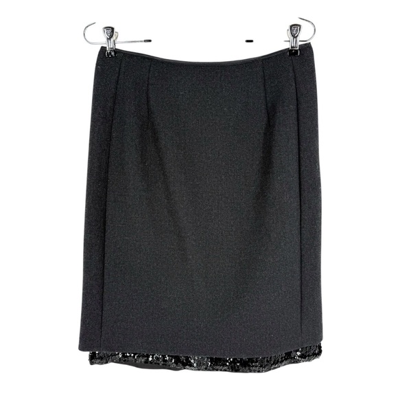 DOROTHEE SCHUMACHER Dresses & Skirts - Dorothee Schumacher Wool Skirt Womens Size Large Charcoal Gray Sequin Hem
